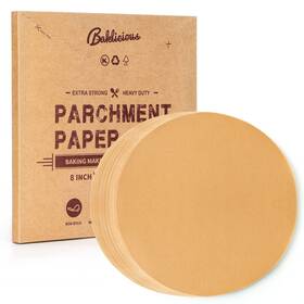 Baklicious 736961247191 250pcs 8 Inch Parchment Paper Rounds. Non Stick Round Baking Pa