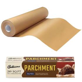 Baklicious 791514962174 Unbleached Parchment Paper Roll For Baking 13 In X 242 Ft 249 Sq.ft Non-st