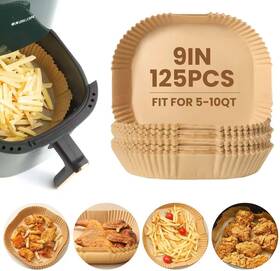 Bakopako 768825203425 125pcs Parchment Paper For Baking Air Fryer Disposable Liner Microwave