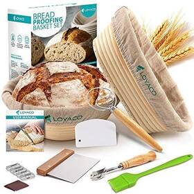 5789 Banneton 10pcs Bread Proofing Baskets Round And Oval Sourdough Basket