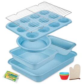 Nws240514001 Barlket Blue Bakeware Set 6-piece Nonstick Baking Pans Carbon Steel Ove