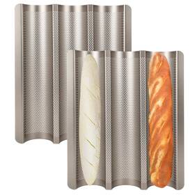 Nws241122001 Barlket Baguette Bread Pan 2-pack 3-slot Loaf Tin Nonstick French Baking Tray