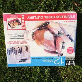 Basic Essentials 048552082853 Holiday 12 Piece Carve And Serve Set New In Box
