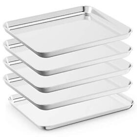 Bastwe Baking Sheet Set Of 5 Stainless Steel 5-piece Cookie Toaster