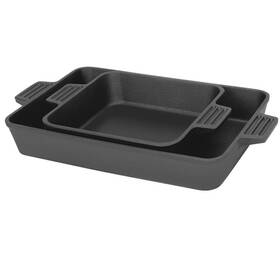 Bayou Classic 050904074744 7474 - 2-pc Cast Iron Bakeware Set Black 11 Inch