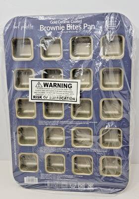 20482 Bel Piatto New Fine Cookware Gold Ceramic Coated Brownie Pan 20 Bites
