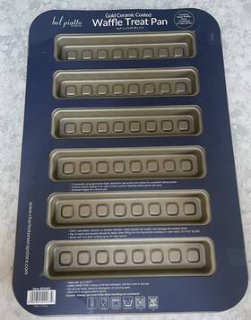 20483 Bel Piatto Waffle Stick Pizza Treat Pan Heavy Duty Gold Ceramic Coated New