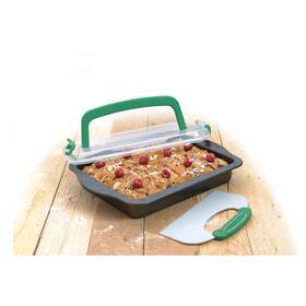 Berghoff 413821043869 Perfect Slice 9-inch X 13-inch Covered Cake Pan Black