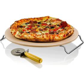 778333 Best Choice Pizza Stone Large Baking Grill Grilling Round Rack Ceramic 13 Inches Size