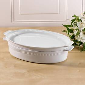 Better Homes & Gardens 214129906796 And Lidded Oval Baker White Better Homes & Gardens 214129906796 And Lidded Oval Baker White