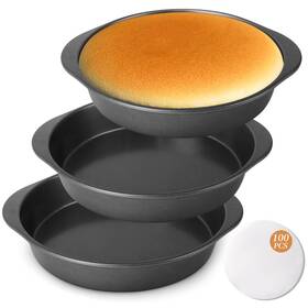 Dgp-006 Bewos 9 Inch Round Cake Pan Set 3 Nonstick Pans With 100 Pcs Parchment Paper Dgp-006 Bewos 9 Inch Round Cake Pan Set 3 Nonstick Pans With 100 Pcs Parchment Paper
