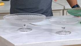 H426712 Bff Collection 8 Inch And 12 Diamond-cut Glass Cake Stands Clear H426712 Bff Collection 8 Inch And 12 Diamond-cut Glass Cake Stands Clear
