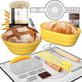 Fj-3-4c Bicret Sourdough Starter Kit With Jar Complete Bread Baking Supplies For