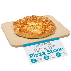 11976-11977 Birdrock Home Pizza Stone For Oven And Grill 15 Inch X12 Rectangular Cordierite Baking 11976-11977 Birdrock Home Pizza Stone For Oven And Grill 15 Inch X12 Rectangular Cordierite Baking