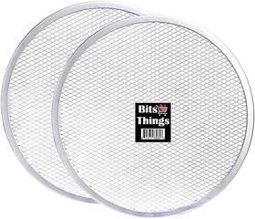 Bits N Things 810111530903 Pizza Screen Seamless Round Aluminum Mesh Baking Tray For Home Kitchen Re
