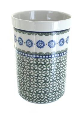 169-129 Blue Rose Pottery Polish Maia Utensil Jar