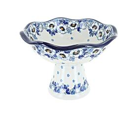 660-2222x Blue Rose Pottery Polish - Georgia Small Pedestal Dish 5.5 Inch Tall Uni 660-2222x Blue Rose Pottery Polish - Georgia Small Pedestal Dish 5.5 Inch Tall Uni