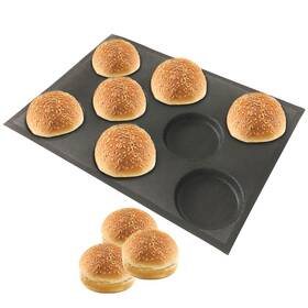 Bdf005 Bluedrop Silicone Hamburger Bread Forms Perforated Bakery Molds Non Stick Baking Sheets F