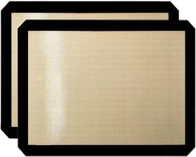 H300-ssss Bogzon Premium Non Stick Silicone Baking Mats Quarter Sheet Toaster Oven Liner Small Se