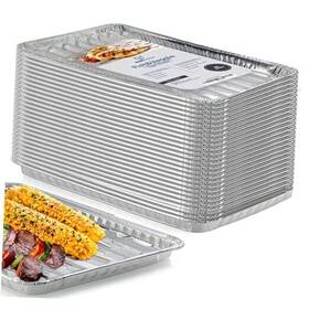 Boldbutcher001 Bold Butcher 742033704646 Grill Liners Disposable Aluminum 25-pack Pans For Outdoor Bbq