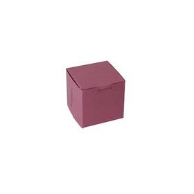 444b-195 Boxit 4 Inch X4 Strawberry Pink 1 Piece Cornerlock Bakery Box