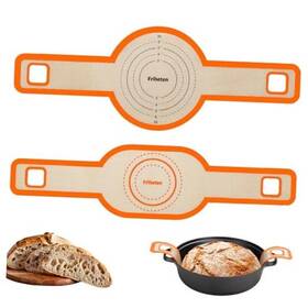 Usbm-f-og2m Boyu Sourdough Silicone Bread Sling -oval And Round Non-stick Easy Clean Orange