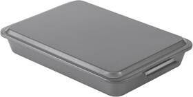 04273 Bradshaw Home Wilton 9x13 Oblong Baking Pan With Cover Plastic Lid Non Stick Cake Lasagna