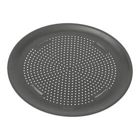 04497 Bradshaw International Airperfect Insulated Nonstick Carbon Steel Pizza Pan With Cutting 16-inch Gray