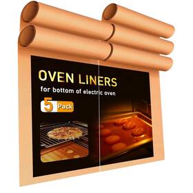 Ho034 Branded Oven Liners For Bottom Of 5 Pack 16 Inch X 20 Non Stick Teflon Electric L