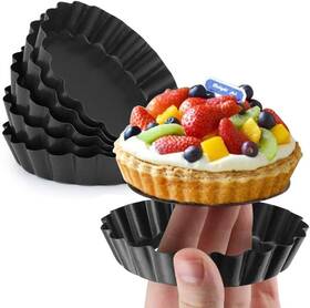 Tp-4y Branded 6 Pack 4 Inch Mini Tart Pan Set With Removable Bottom Pie Pans