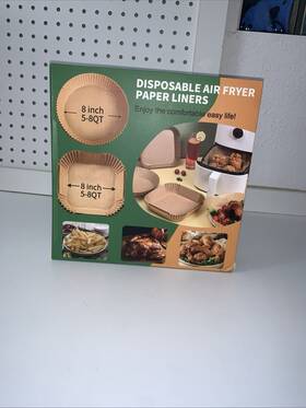 Branded01 445052668632 Air Fryer Liners Disposable Paper 150 Pcs Non-stick Parchment