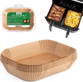 Branded01 744110625738 Air Fryer Liners Disposable 100 Pcs Rectangle Parchment Paper Sheets