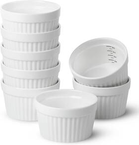 Brew To A Tea 313040284270 Btat- Ramekins 8 Oz Set Of For Baking Ramekin With Measurement Ma
