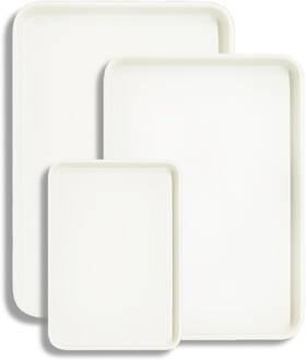 Bt096 Brightalk Non-stick Baking Sheets Cream White Cookie Quarter 3 Pcs