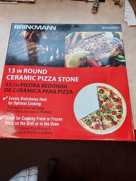 812-9229-s Brinkmann 13 Inch Round Ceramic Pizza Stone Baking In