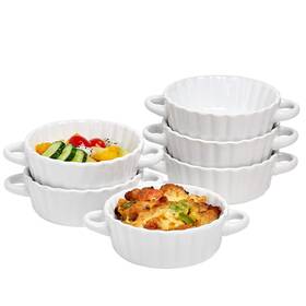 Br-90 Bruntmor Ceramic Soup Bowls With Double Handles 10 Oz Stacked For Frenc