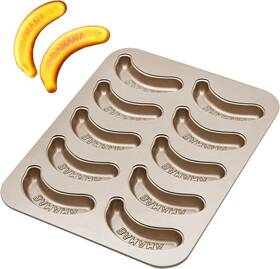 001hmcm-banana Bsdlzch 10 Cavity Banana Shape Cake Pan Carbon Steel Baking Non-stick