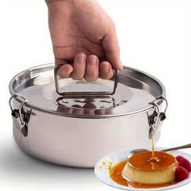Bsdlzch 717352348031 Stainless Steel 63 Oz Flan Mold Baking Pan With Lid For Instant Pot 3 6 8 Qt