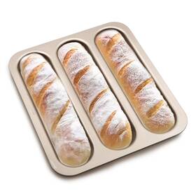 Bsdlzch 717352434383 Durable Carbon Steel Baguette Baking Molds Nonstick French Bread Pan