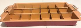 11880 Bulbhead Red Copper Brownie Bonanza Infused Non Stick Baking Pan Ovenware 9x13