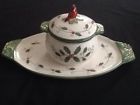 By Tara Presentable Ovenware Sandwich Plate Soup Bowl Cover Cardinal