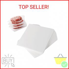 Bykitchen 603996190481 Burger Patty Paper 5.5 X 5.5in Set Of 300 Squares Baking Parchme