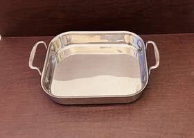 0512413 Calphalon 12 Inch X 14 Lasagna Pan Stainless Steel Rectangular Roaster Used