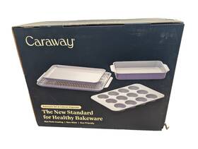 Caraway 810118303579 4pc Bakeware Set And Cabinet Organizer Non-stick Muffin Pan Baking Sheet Caraway 810118303579 4pc Bakeware Set And Cabinet Organizer Non-stick Muffin Pan Baking Sheet
