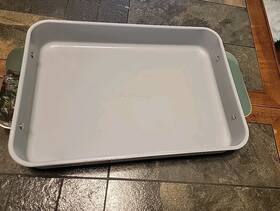 Caraway 850010865690 Non-stick Ceramic 9 Inch X13 Rectangle Pan Baker Brownie With Chrome Handles Caraway 850010865690 Non-stick Ceramic 9 Inch X13 Rectangle Pan Baker Brownie With Chrome Handles