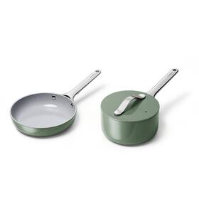Cw-mnfs-104 Caraway Home Pot Pan Set Non-stick Ceramic Mini Fry Aluminum Green Sage