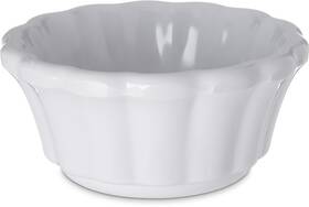 4394402 Carlisle Foodservice Products Melamine Scalloped Ramekin 3 Oz White Pack Of 48