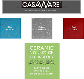 Casa Ware Pizza Baking Pan 12-inch Silver Granite