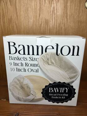 Casaaid 635508293366 Bread Banneton Proofing Basket Set 9 Inch Round 10 Oval Cane Sourdough Baskets