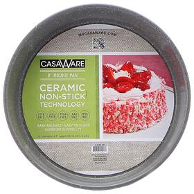 315141 Casaware Ceramic Coated Nonstick 9-inch Round Pan Silver Granite